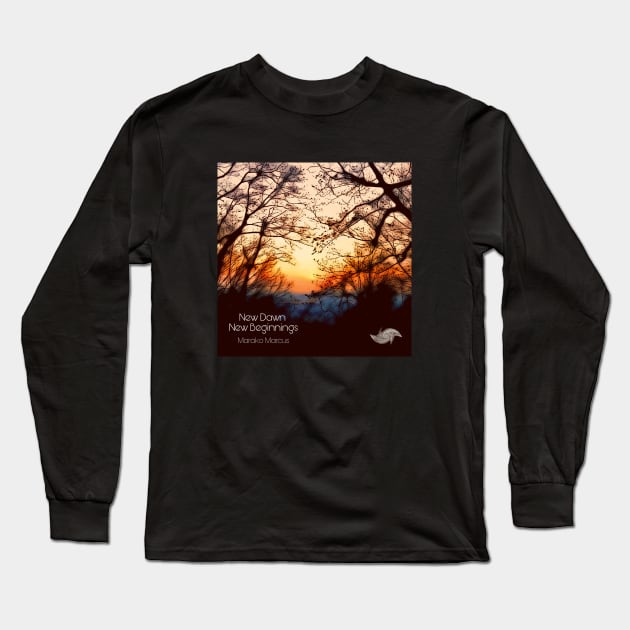 New Dawn New Beginnings Album Cover Art Minimalist Square Designs Marako + Marcus The Anjo Project Band T-Shirt Long Sleeve T-Shirt by Anjo